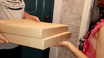 Preview 1 of Passionate Danny Mountain - Paid the pizza delivery girl not with money,  but with cunnilingus - Lesbian Illusion Girls