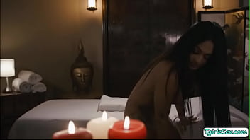 Preview 1 of Siather - Busty masseuse ts fucks hunk technician