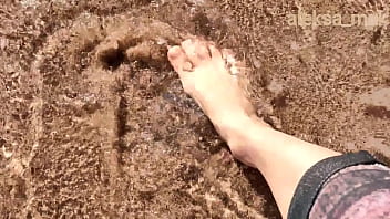 Preview 2 of Ssbbw Humiliation - day off feet feet on the beach naked