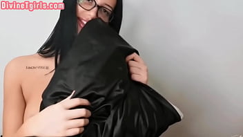 Preview 2 of Black Maids Fucking White Boys - Busty trans beauty toying tight asshole while showing body
