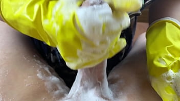 Preview 3 of Www3xvidio Indiacom - My Hot Housewife Washed My Cock In The Kitchen Until I Cum