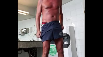 Preview 2 of Friend Little Sister - Jock day continues at the gym with Pervy PapiFachero,  he LOVES jock day at the gym,  just feeling the breeze on my butthol ...