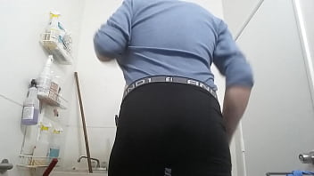 Preview 4 of Wife Cheat With Husband - Fingering my asshole in a random bathroom