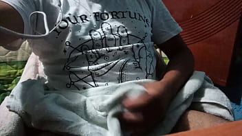 Preview 2 of Ebony Bio - Boy in towel touches himself after bath