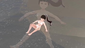 Preview 4 of Filme Xxxxxx - Honda Cocoa Anime girl introduce herself in white bikini.