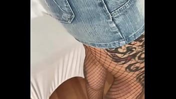 Preview 1 of Tessa Flower Sex Video - Upskirt Denim ,  sexy feet,  high heels