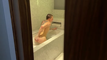 Preview 2 of Antiy Xxx Hd - Stepfather spied on his stepson and fucked him in the bathroom Falcon Al Oliver Strelly - 130