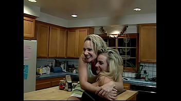 Preview 1 of Theesom Girl - Young pretty blonde was seduced my elder carpet muncher on the kitchen