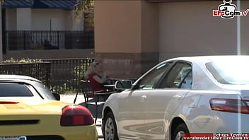 Preview 1 of Sissy Mom Koi - Blonde Teen with big tits pick up in a cafe for sex