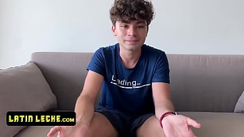 Preview 1 of Saxvdieotami - Latin Leche - Cute Latin Boy Influencer Brings His Boyfriend And Pounds Him While Live Streaming