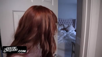 Preview 2 of Hd Malayalam Old Sex Scene - Horny Teen Redhead Gets Caught Sneaking Into Her StepParents Bedroom And Stealing Her Stepmom&#039_s Dildo
