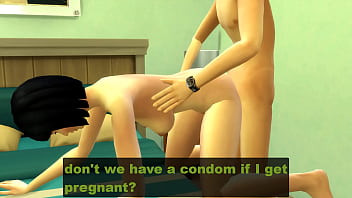 Preview 4 of Sklavin Fotze - step Son fucks his and leaves her pregnant when he finds her naked in her bed and he begs her to let him lick her pussy and fuck her - Asian