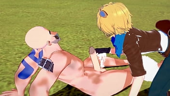 Preview 2 of Eyeeaf - League of Legends Yaoi - Ezreal x Braum Handjob with POV - Japanese asian manga anime game porn gay