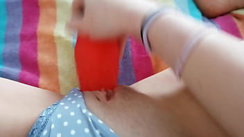 Preview 3 of Sanny Leon Xxx 2018 Poto - young babe playing with her wet pussy and cumming 3 times on dildo