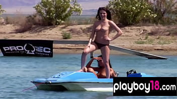 Preview 4 of Xxx Daly Monchn - Badass blondies Bianca Diamond and Kitty stripping to try nude paragliding