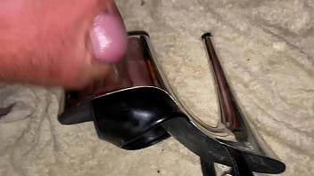 Preview 2 of Momteach Com New - cumshot on sexy pleaser platform heel