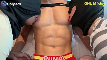 Preview 3 of Meana Wolf Checking Out - Hot lean muscle man gets double nipple licked and worshipped!