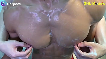 Preview 4 of Meana Wolf Checking Out - Hot lean muscle man gets double nipple licked and worshipped!