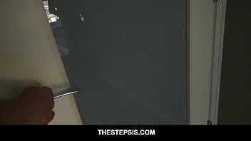 Preview 1 of Matts Models Tori - Hot blonde teen Blindfolded stepsis Tiffany Watson gets fucked hard in doggystyle position on the bed by her step brother