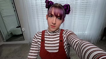 Preview 1 of School Teens - Behind the Scenes - Deepthroating 33  Inches with Camera to see where it all goes first Person View