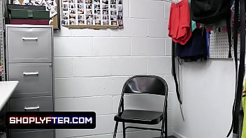 Preview 1 of Indian Fuckpusy - Cute Curly Babe Caught Shoplifting And Disciplined By The Security Officer In The Backroom