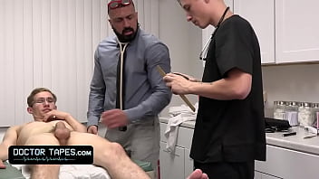Preview 3 of Dh Cbje - DoctorTapes - Muscular Doctor And His Young Assistant Deliver Special Anal Treatment To Sexy Patient