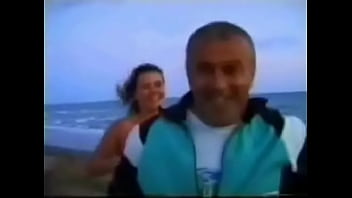 Preview 4 of Hdydje Hjf - milf teach step daughter how to suck on public beach       xbeach.live