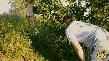 Preview 1 of Cutie Pays - OLD4K. Old man finds secluded place to penetrate the tattooed girl