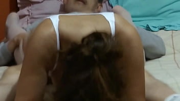 Preview 3 of Step Mom H Sonwit - Latina wife,  mature asks her stepson to lick her hairy pussy before fucking