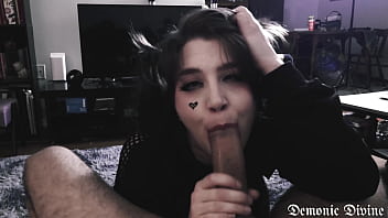 Preview 2 of Aenemal Sexs - Cute Sexy Goth GF Gives an Ahegao Deepthroat (POV BLOWJOB) (FREE)