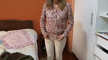 Preview 1 of Mom Lasbian Video - My friend&#039_s mother comes home very excited and asks me to accompany her to her bedroom