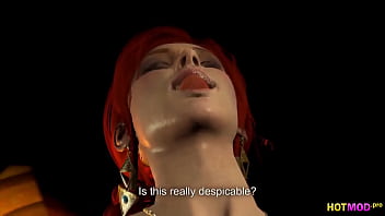 Preview 4 of Sheet Woman - Witcher FUTANARI where Shemale Triss Merigold fucking Ciri in Pussy,  Porno Video Online