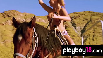 Preview 3 of Dog Fact Full Hd Video Xxx - Big boobed badass babes learning new tricks at a stunt camp outdoor