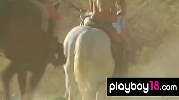 Preview 4 of Dog Fact Full Hd Video Xxx - Big boobed badass babes learning new tricks at a stunt camp outdoor