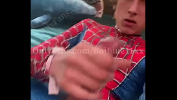 Preview 1 of Anally Anal - Me ( BoiBlue11xx) Shooting Webs In my SpiderMan Costume,  see more of me BoiBlue11xx on Twitter and