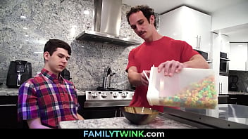 Preview 1 of Www Ido Porno - FamilyTwink.com ⏩ Step Dad Exploding his Stepson&#039_s Bottom at Breakfast - Dakota Lovell,  Greg McKeon