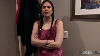 Preview 1 of Dog Which Porn - BadDaddyPOV - Latina Teen Violet Star Rides Her Step Dad&#039_s Cock