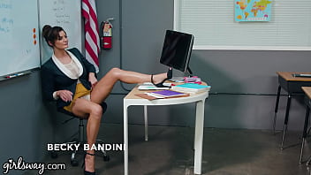 Preview 1 of Casting With Boyfriend - GIRLSWAY Redhead Bad Girl Fucks Her Hot Teacher Becky Bandini
