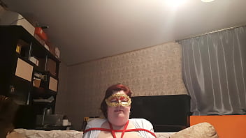 Preview 2 of Do Massage Sauna - Hot chubby nurse in BDSM action with hot wax and clothespins on her bug natural boobs,  she rewards her master with a blowjob