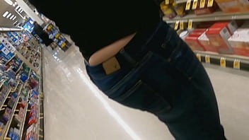 Preview 2 of Big Nepal Big Boobs - Mom Showing Her Huge Booty Whale Tail Wal-Mart Shopping