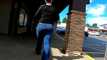 Preview 3 of Big Nepal Big Boobs - Mom Showing Her Huge Booty Whale Tail Wal-Mart Shopping