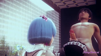 Preview 1 of Julias Mom Friend - Re Zero Hentai - Rem Hard Sex [Handjob,  blowjob,  boobjob and threesome] (Uncensored)- Japanese Asian Manga anime game porn