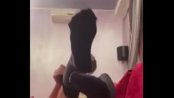Preview 3 of Little Boy Rap A Girl - Feet in tights 13