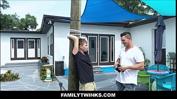 Preview 1 of Gf Sales - Twink Stepson And Stepdad Outdoor - Jax Thirio,  Johnny Hunter