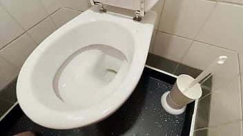 Preview 1 of One Boy Many Gril - Slut picking public toilet and floor clean!