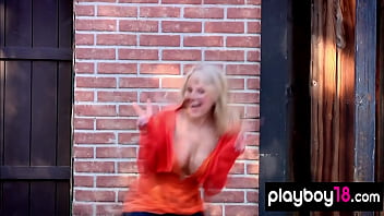 Preview 3 of Indonsia Sange - Absolutely gorgeous blondie Anna Sophia Berglund showing her massive tits