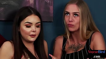 Preview 2 of Dauther Moan Very Load - Lingerie voyeurs teasing their jerking with asses and tits