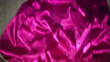 Preview 2 of Fast Nait Fak - Hot Pink Satin Pajamas With Black Piping