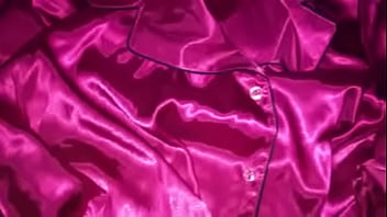 Preview 1 of Fast Nait Fak - Hot Pink Satin Pajamas With Black Piping