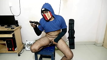 Preview 1 of Big Eel In Ass - In a room just non stop handjob while watching porn